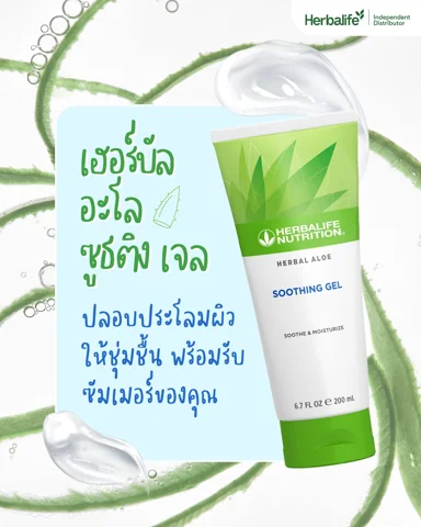 หลอดเจลสีเขียวขาว ชามข้าวโอ๊ตกับช้อนไม้ โถน้ำผึ้ง และใบว่านหางจระเข้บนโต๊ะหินอ่อน (3/3)
