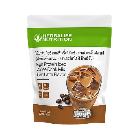 Product image: High-protein iced coffee drink mix — Café Latte